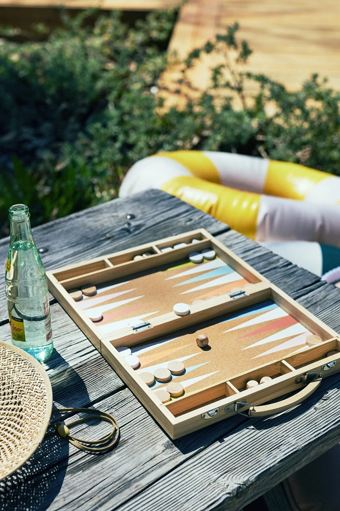 Wooden Backgammon Game