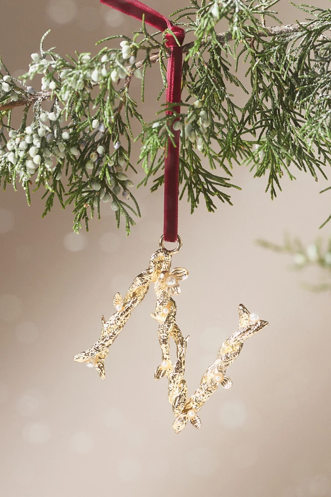 Aurelia Gold Monogram Ornament