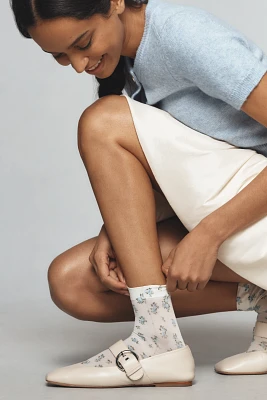 For Love & Lemons Floral Sheer Socks