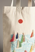 Embroidered Canvas Market Tote