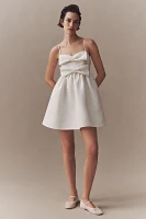 Sachin & Babi Sloane Taffeta Pearl Double-Bow Pleated Mini Dress