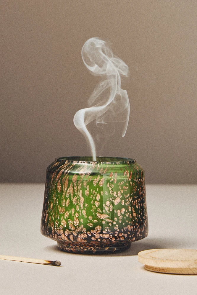 By Anthropologie Woody Fresh Balsam & Cedarwood Glass Jar Candle