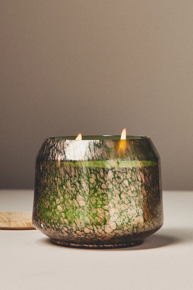 By Anthropologie Woody Fresh Balsam & Cedarwood Glass Jar Candle