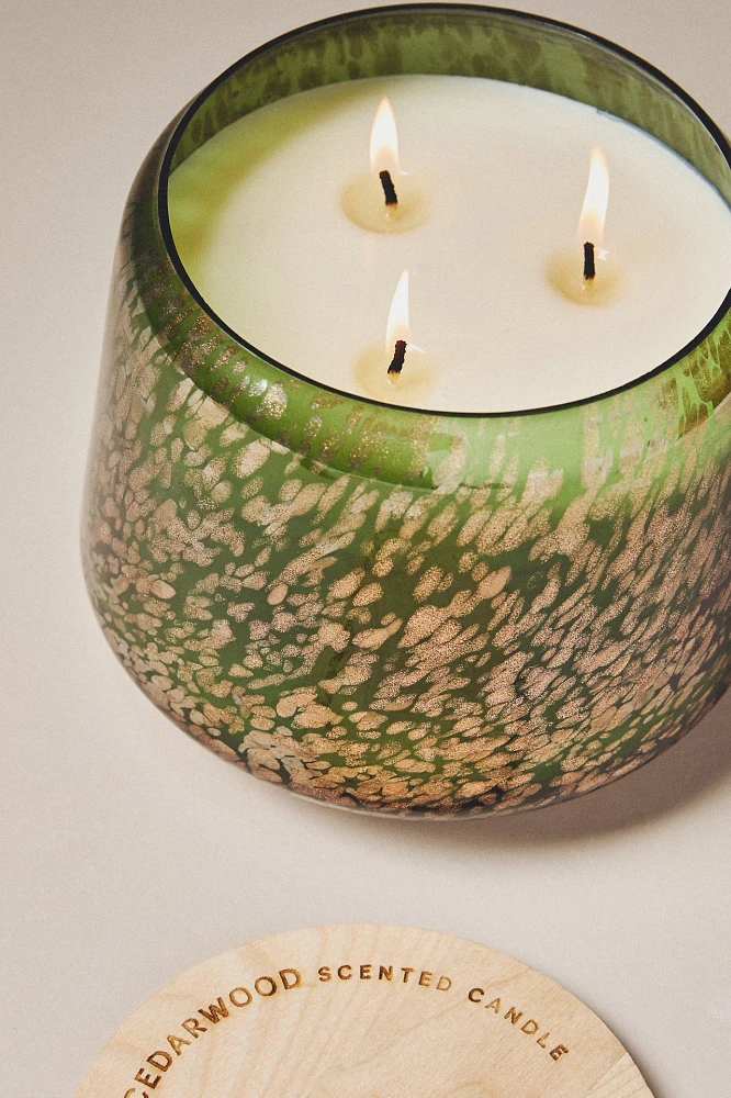 By Anthropologie Woody Fresh Balsam & Cedarwood Glass Jar Candle