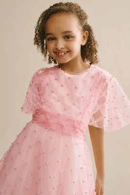 Gió Bespoke Madeleine Bea A-Line Beaded Tulle Flower Girl Dress