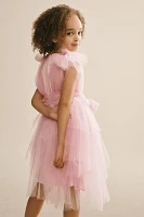 Gió Bespoke Ivy Violet Tulle Flower Girl Dress