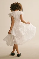 Gió Bespoke Jolie Cap-Sleeve Tulle Bow Flower Girl Dress