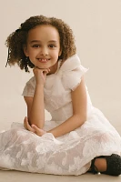 Gió Bespoke Jolie Cap-Sleeve Tulle Bow Flower Girl Dress