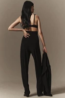 Norma Kamali High-Waisted Tailored Pleat Pants