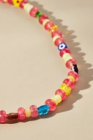 Logan Tay Colorful Flower Beaded Necklace