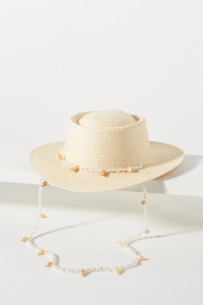 Straw Shell Boater