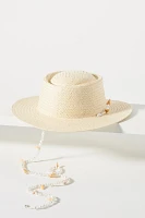 Straw Shell Boater