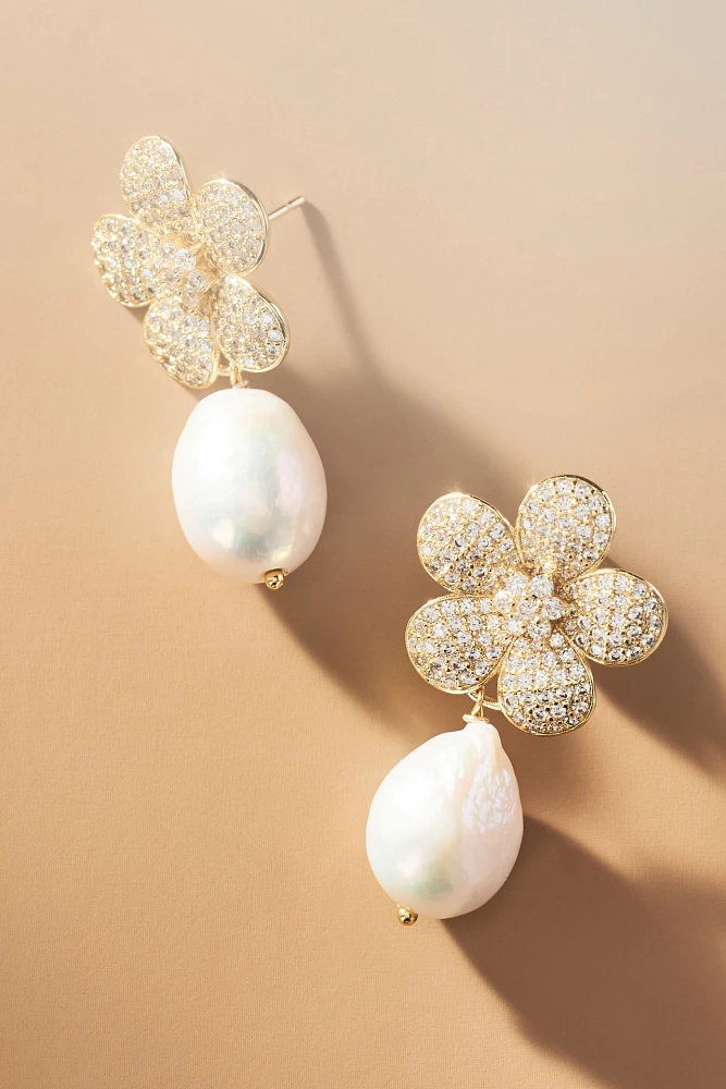 Shashi Fiorina Pearl Earrings