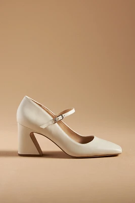 Square-Toe Mary Jane Heels
