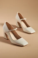 Square-Toe Mary Jane Heels