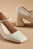 Square-Toe Mary Jane Heels