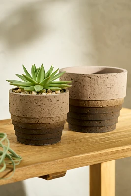 Tiered Ombre Cement Pot