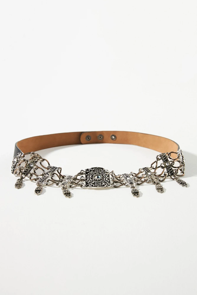 Streets Ahead Ornate Silver Waist Belt