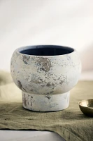 Brushstroke Footed Ceramic Pot