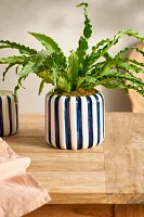 Topaz Stripe Barrel Pot