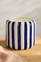 Topaz Stripe Barrel Pot