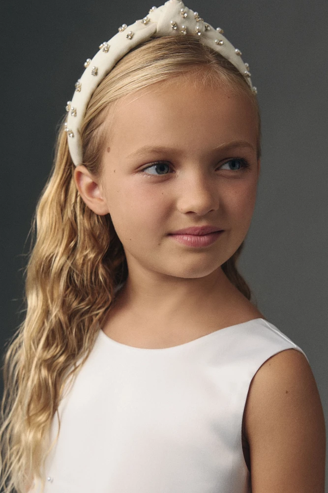 Lele Sadoughi Embellished Flower Girl Knotted Headband