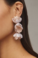 Lele Sadoughi Rose Petal Two-Tone Drop Clip-On Earrings 