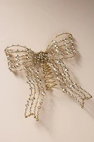 Jeweled Metal Bow Tree Topper