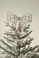 Jeweled Metal Bow Tree Topper