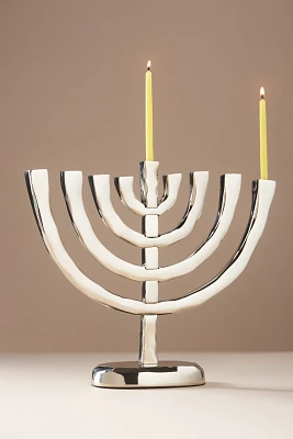 Silver Metal Menorah