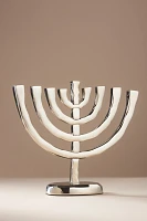 Silver Metal Menorah