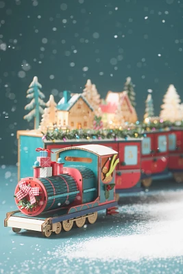 Light-Up Wooden Train Advent Calendar