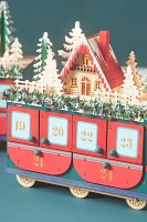 Light-Up Wooden Train Advent Calendar