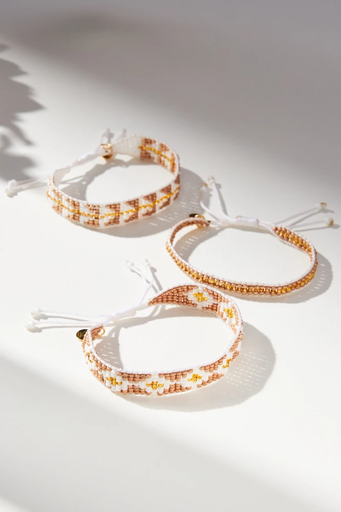 Moio  Light Sand Trio Bracelets, Set of 3