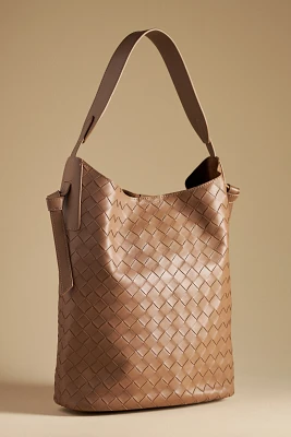 Woven North South Bucket Bag