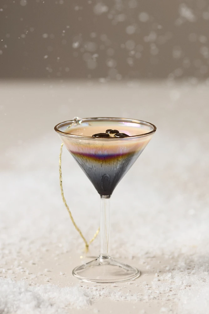 Espresso Martini Cocktail Glass Ornament