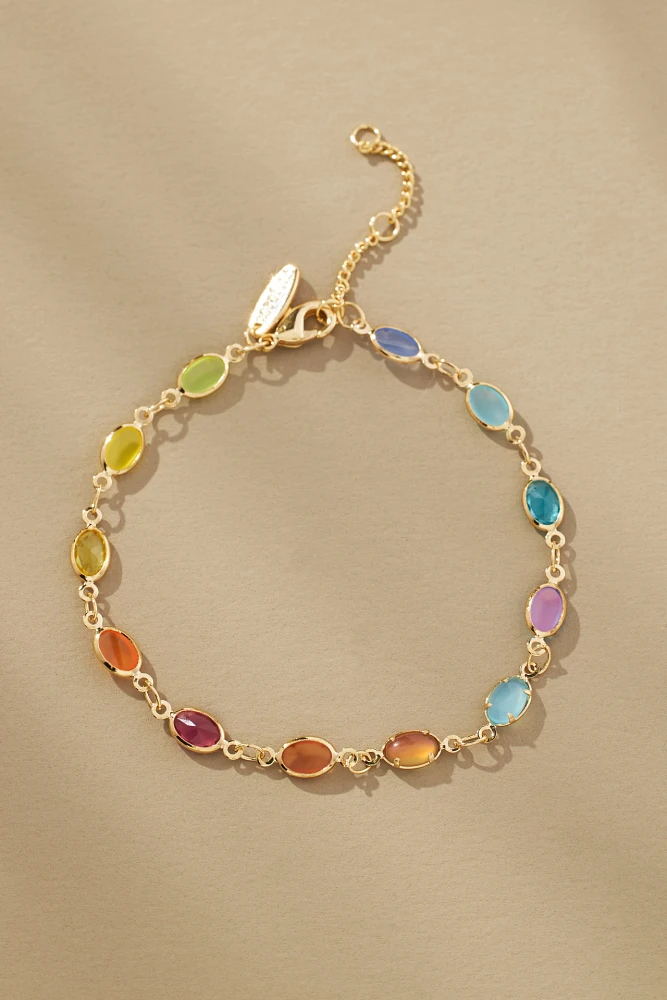 Infinity Glass Stone Bracelet