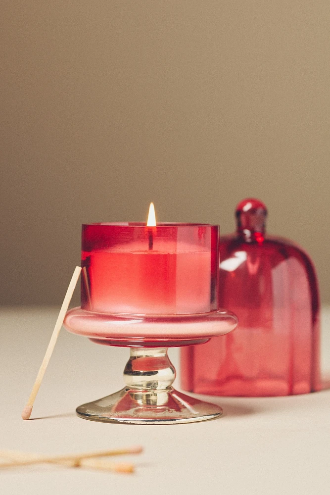 Mini Cake Stand Woody Winter Woods & Vanilla Glass Candle