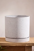 Cement Cylinder Pot + Saucer Set