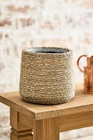 Woven Seagrass + Fiber Taper Pot