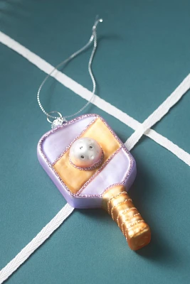 Pickleball Glass Ornament