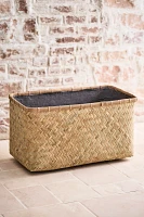 Woven Bamboo + Fiber Trough Planter