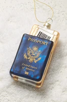 Travel Passport Glass Ornament