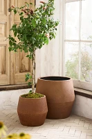 Fiber Beveled Barrel Planter