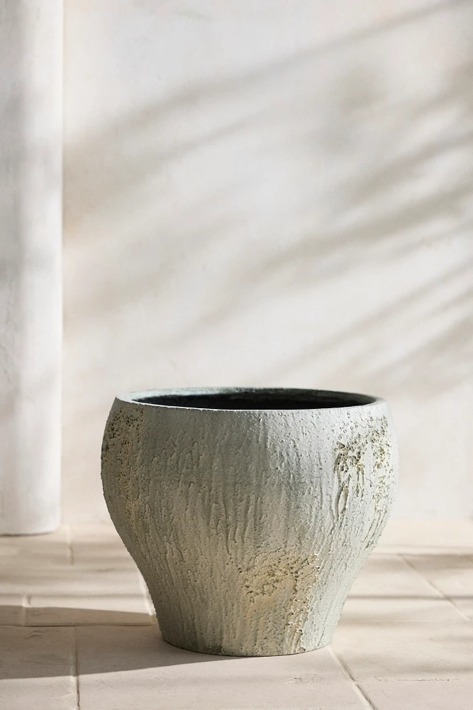 Barnacle Fiber Concrete Curved Jar Planter