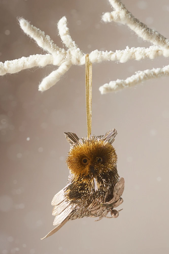 Gold Owl Ornament