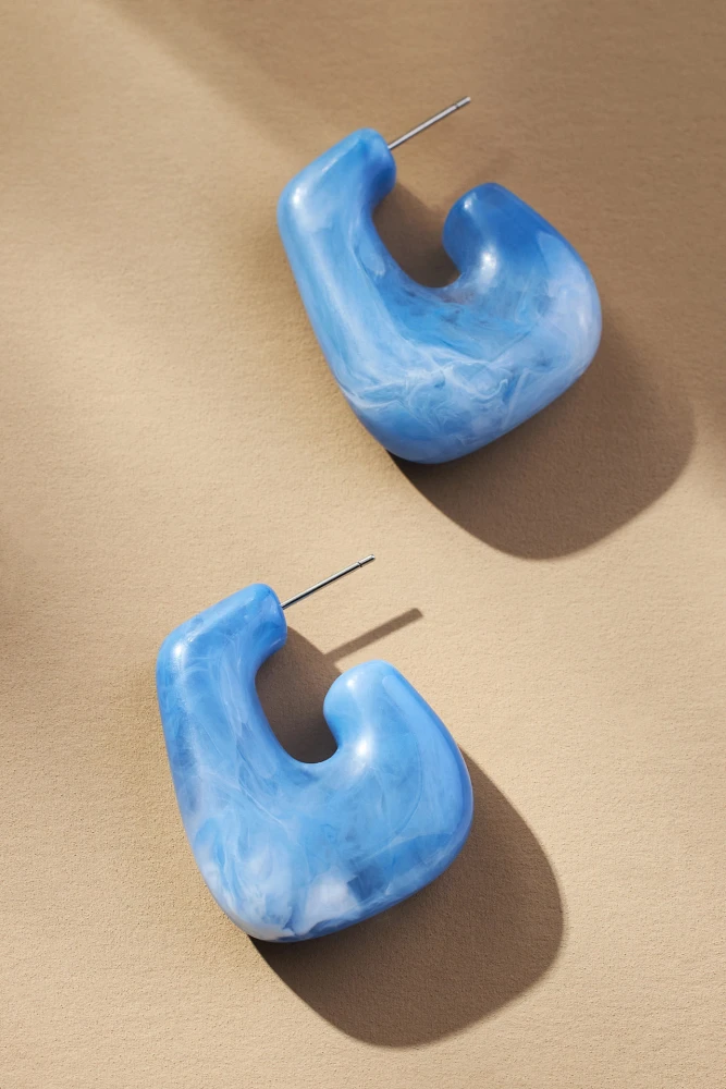 Looped Resin Hoop Earrings