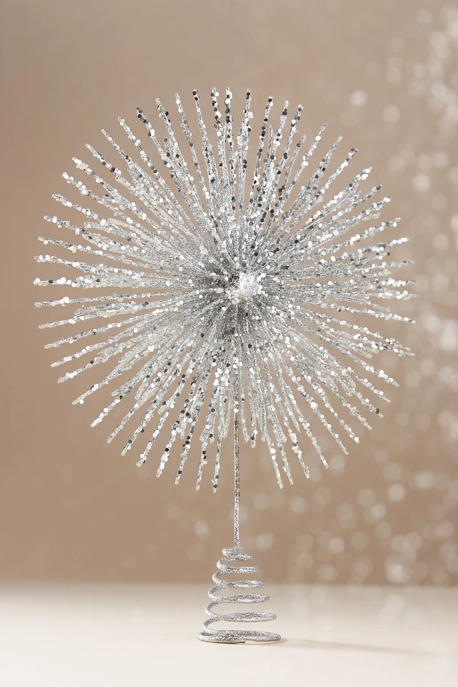 Silver Starburst Tree Topper