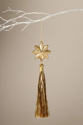 Shooting Star Glass Tinsel Ornament