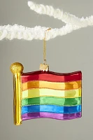 Pride Flag Glass Ornament